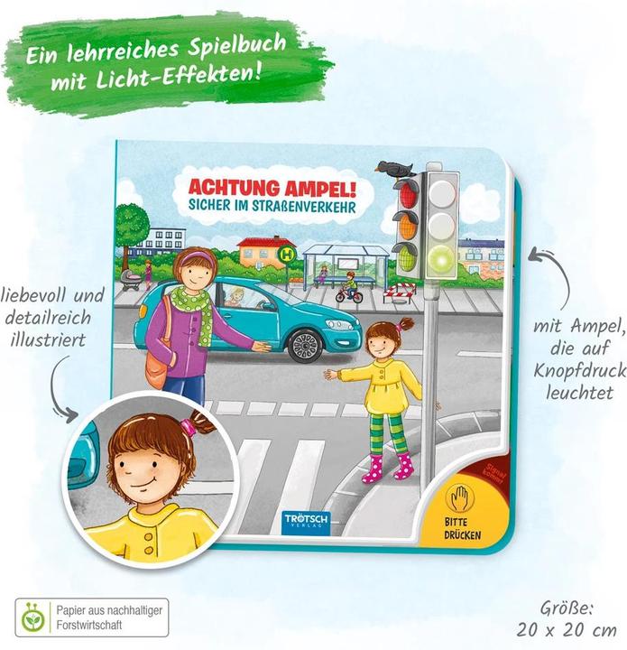 Immagine prodotto Kinderbuch Achtung Ampel Sicher im Strassenverkehr mehrfarbig (Tedesco, Casa Editrice Trötsch, 2022)