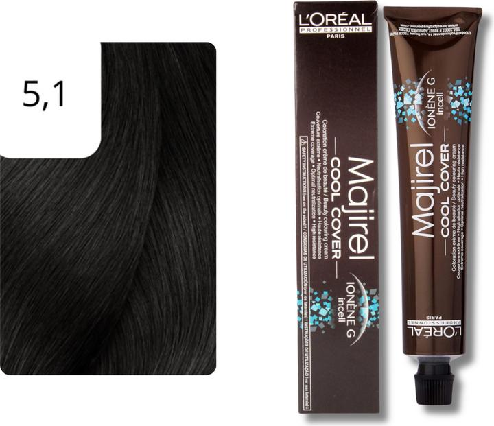 Actual product image L'Oréal Professionnel Majirel Cool Cover Hair Color (5,1 Light brown Ash)