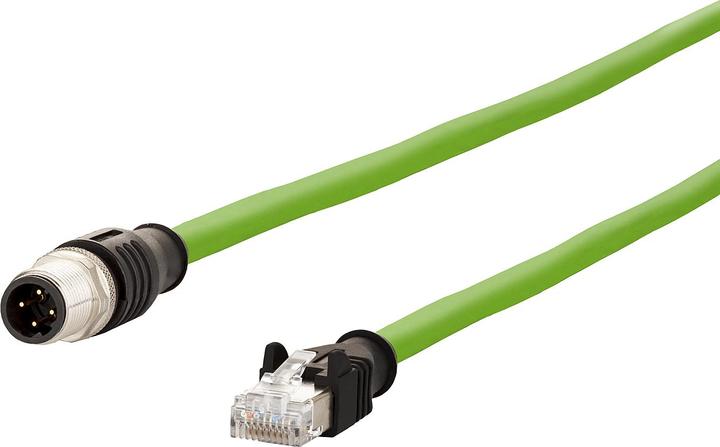 Produktbild Metz Connect 142M1D15100 Verbindungsleitung M12- RJ45 4-polig D-kodiert AWG 22 10m - Kabel - (F/FTP, CAT5e, 10 m)
