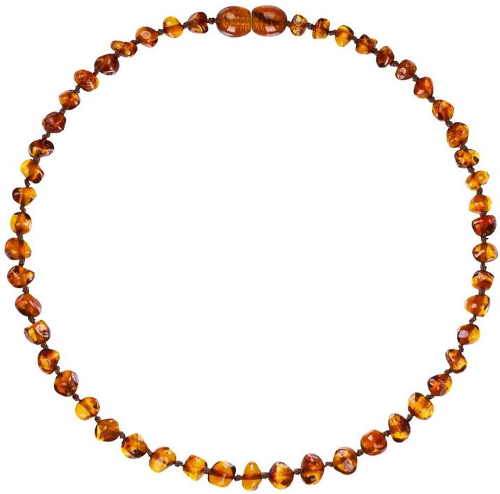 Amberos Natur Bernsteinkette Baroque (Bernstein, 32 cm)