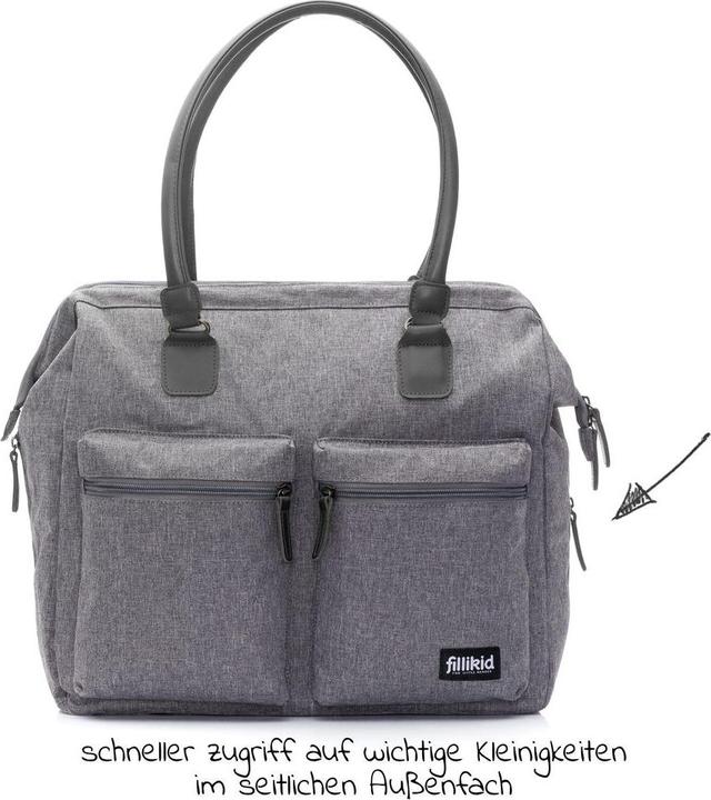 Image du produit Fillikid Sacs à langer et sacs à dos à langer Sac à langer Oxford avec matelas à langer, poches intérieures
