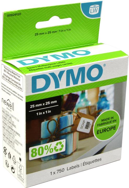 Actual product image Dymo S0929120 square multi-purpose labels