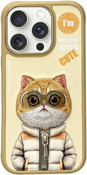Prestigio Nimmy case iPhone 16 Pro 6.3" khaki Cool&Cute 2.0 Cat (Apple iPhone 16 Pro)