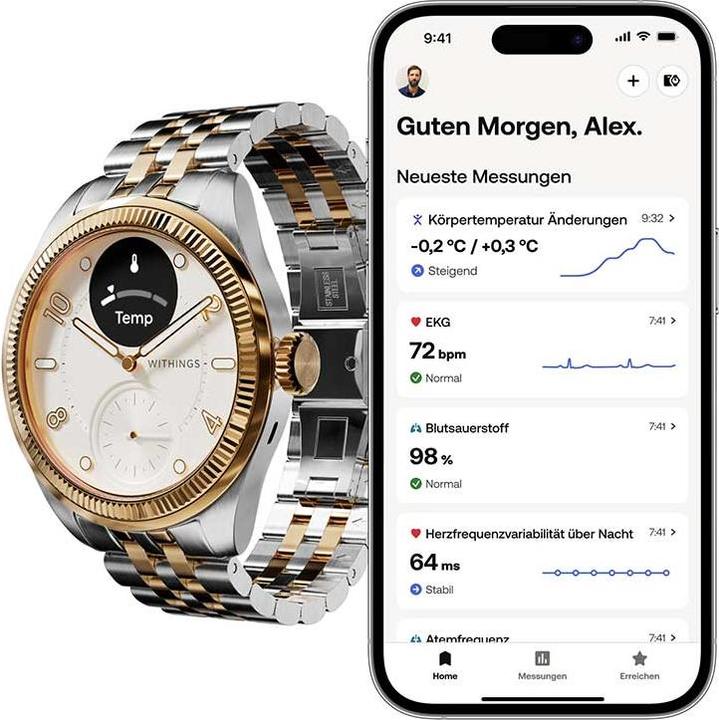 Actual product image Withings Scanwatch Nova Brilliant Gold (39 mm)
