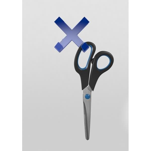 Produktbild Magni Mega Magnet CROSS XL (70 x 70 mm, inkl. 2 Haken zum Aufhängen von Gegenständen) blau (1 x)