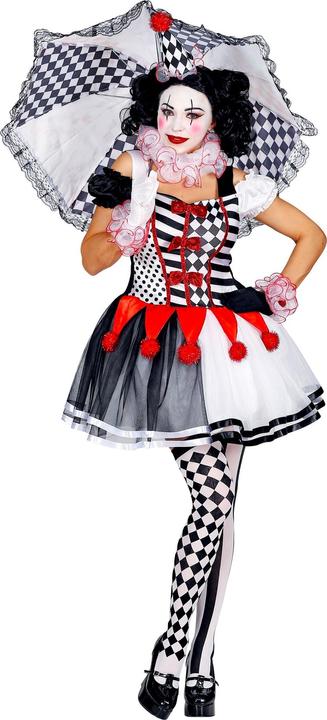 Immagine prodotto Widmann MISS HARLEKIN (Kleid, Clownkragen, Manschetten, Minihut), L (L)