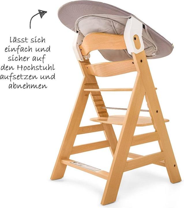 Actual product image Hauck Highchairs Alpha Plus Nature Newborn Set - 4-piece highchair + (Highchair)
