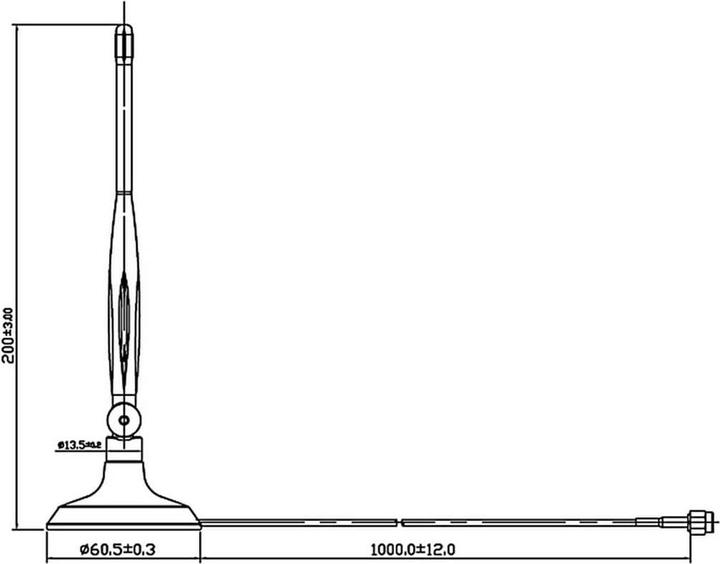 Produktbild Delock SMA WLAN Antenna with Magnetic Stand and Flexible Joint 4 dBi (WLAN)