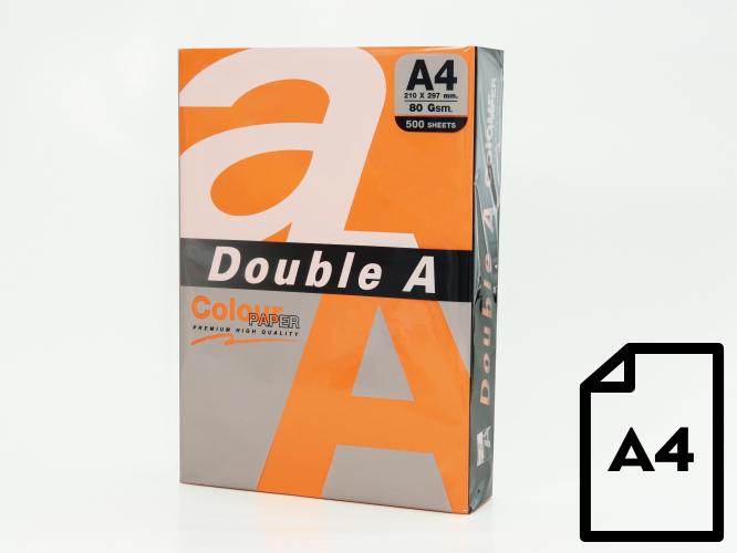 Double A Coloured paper, 80 g, A4, 500 sheets, saffron (80 g/m², 500 x, A4)