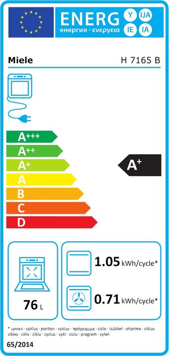 Energy Label Miele H 7165 B