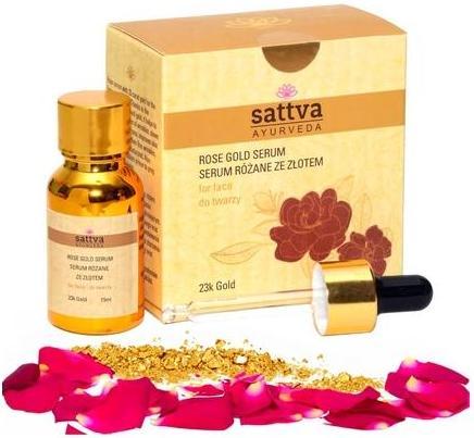 Actual product image Sattva Ayurveda Rose Gold Rose Serum With Gold For Face 15Ml (15 ml)