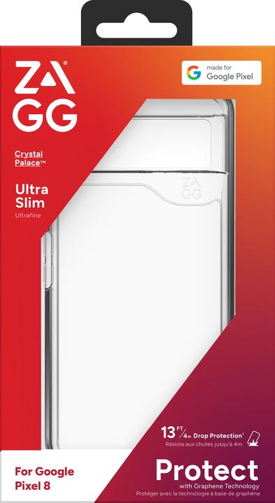 Produktbild gear4 ZAGG Crystal Palace mobile phone case 15.8 cm (6.2") Cover Transparent (Google Pixel 8)