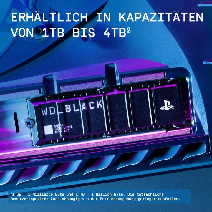 Produktbild WD Black SN850P mit Heatsink für PS5 (2000 GB, M.2 2280)