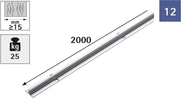 Immagine prodotto Hettich SlideLine 12 - Lauf- und Fhrungsprofil zum Aufschrauben 2 m