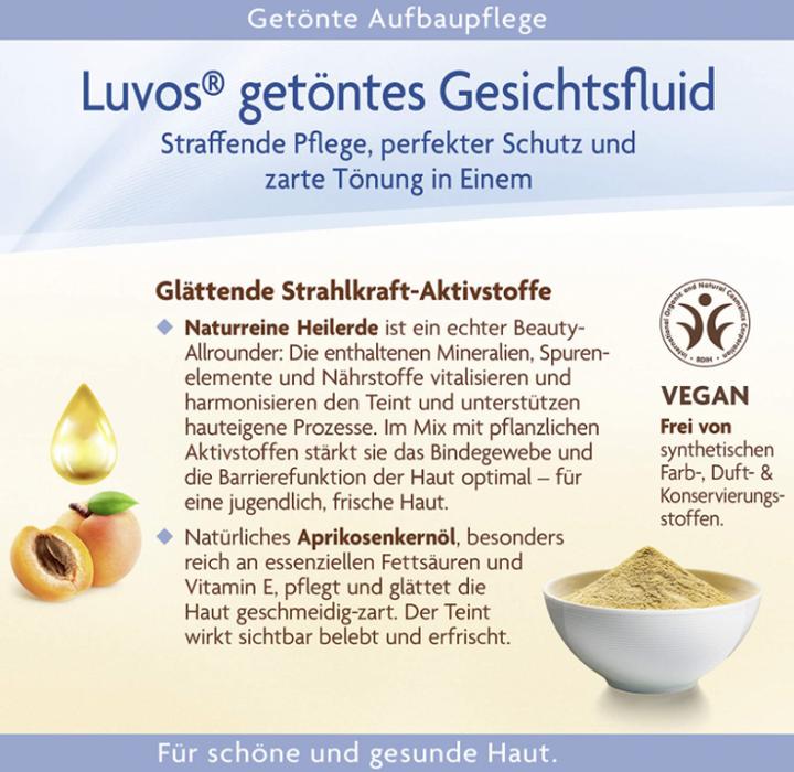 Produktbild Luvos Getöntes Gesichtsfluid hell Naturkosmetik mit Heilerde (50 ml, Getönte Tagescreme)