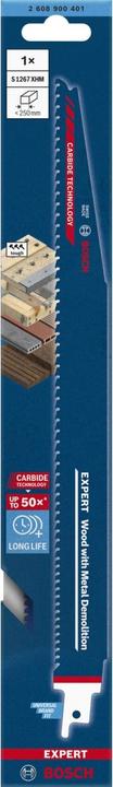 Productafbeelding Bosch Professional Zubehör Expert Hout met Metaal Sloop S 1267 XHM reciprozaagblad, 1 stuk
