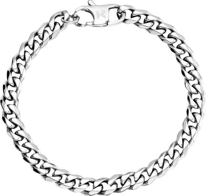 K12 - Silver Cuban Bracelet - 6 mm (17 cm, ohne Messing, Chirurgenstahl 316L)