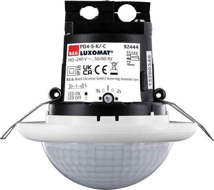 Immagine prodotto BEG Rivelatore di presenza da incasso Luxomat 92444 PD4-S-K-DE bianco per corridoi lunghi (20 m)