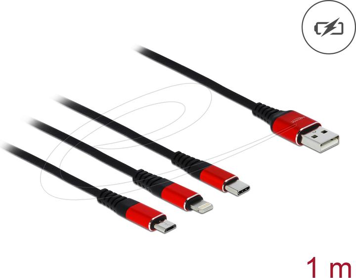 Produktbild Delock 3in1 (1 m, USB 2.0, 5 W)