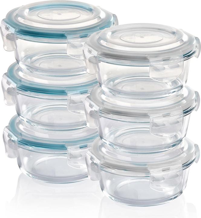 Grizzly Glass Fresh Food Container Set, 6x400ml (0.40 l)