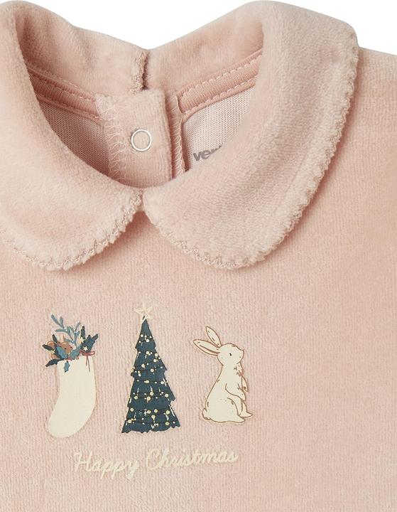 Actual product image Vertbaudet Weihnachtlicher Baby Samt-Schlafanzug Oeko-Tex