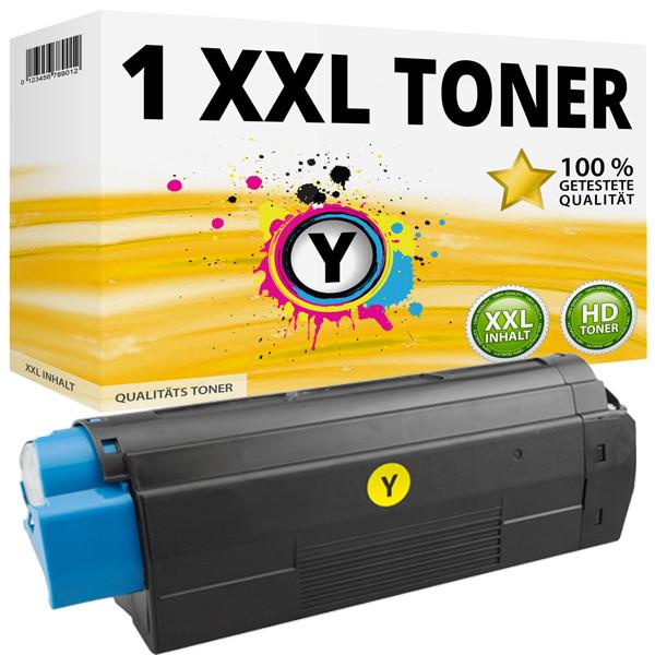 Actual product image Druckfuxx 1x XXL TONER Yellow für OKI Data C5250 C5250 DN C5450 N C5510 MFP C554