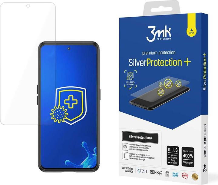 Actual product image 3MK SilverProtect+ Realme GT3/GT Neo5 Folia Antymikrobowa montowana na mokro (1 Piece, Realme GT3)