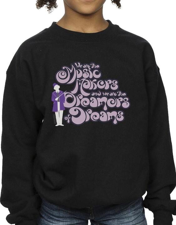 Produktbild Willy Wonka & the Chocolate Factory Dreamers Text Sweatshirt Mädchen (116)