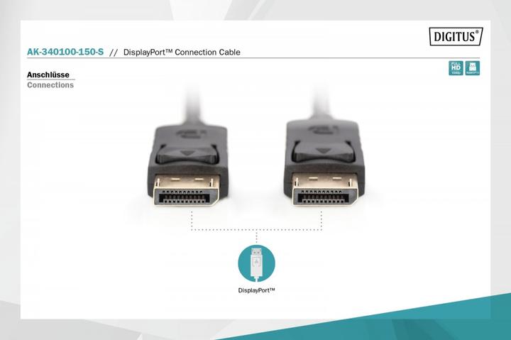 Produktbild Digitus DisplayPort — DisplayPort (15 m, DisplayPort)