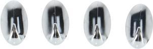Image du produit Metaltex Crochet Liliput 4 pièces chrome inox 294612010