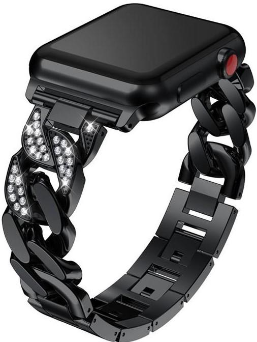 Produktbild PhoneLook Armband Edelstahl Diamond Loop mit luxuriösen Diamanten und grossen Schleifen 42 mm / 44 mm (44 mm, Aluminium)