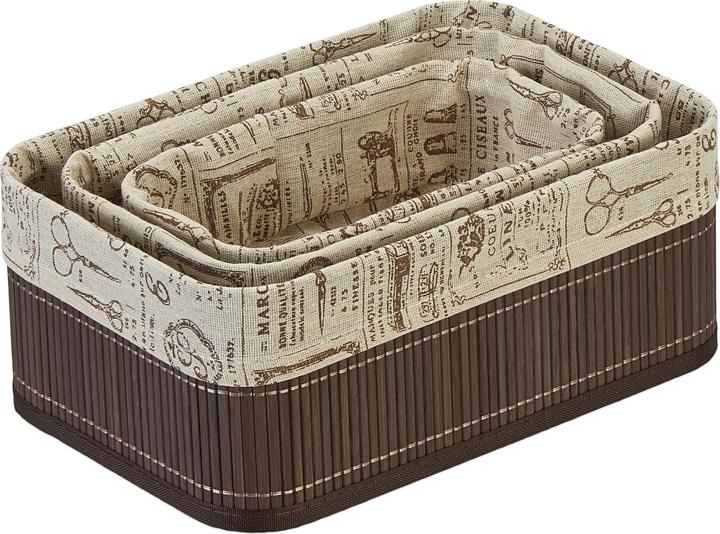 Immagine prodotto Relaxdays 3x Ceste-portaoggetti (3 x, 30 x 20 x 12 cm)
