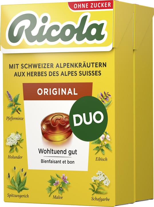 Ricola Kräuter Kräuterbonbons ohne Zucker Box Pastillen