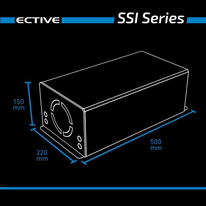 Image du produit Ective SSI 20 Onduleur sinusoïdal 24V 230V 2000W Inverter MPPT Régulateur de charge solaire
