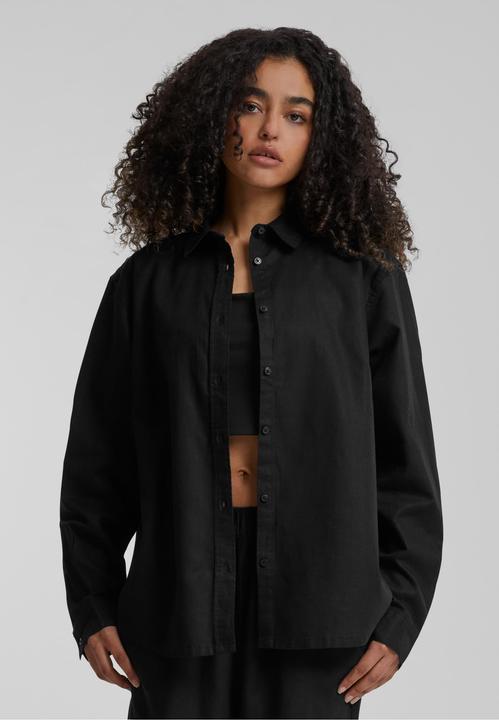 Produktbild Urban Classics Ladies Linen Mixed Oversized Shirt - 165597 (S)