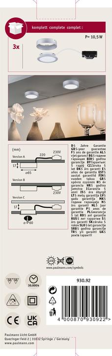 Produktbild Paulmann Möbelaufbauleuchte Pukk Set (300 lm)