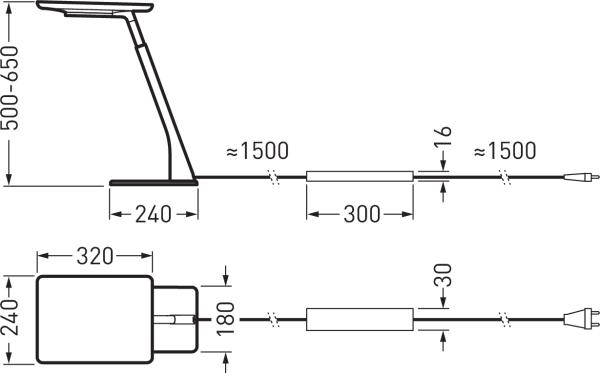 Produktbild Trilux Bicult Act T COM TGCS 5500 ETDI 05 EU 50W 5500lm 2700K-6000K Schreibtischleuchte schwarz Lic (5500 lm)