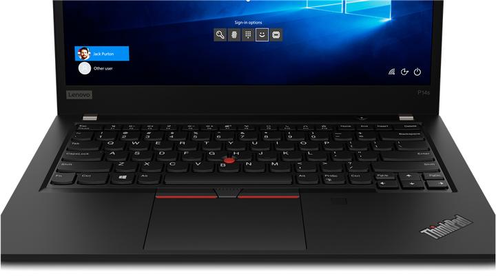 Actual product image Lenovo ThinkPad P14s Gen 1 20Y1 - Ryzen 7 Pro 4750U / 1.7 GHz - Win 10 Pro 64-bit - 32 (14", AMD Ryzen 7 PRO 4750U, 32 GB, 1000 GB, DE)