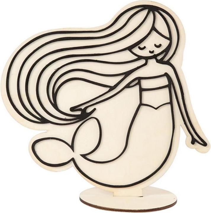 Image du produit Creativ Company Articles en bois Sirène 18 cm