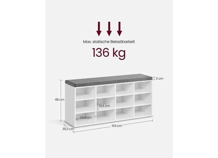 Immagine prodotto Vasagle Benchy (104 x 30,5 x 48 cm)
