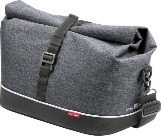 Produktbild KlickFix Klick-fix Rackpack City Tasche grau mit Rollverschluss, inkl. RT Adapter 25x25x21cm, bis max 6kg, 8l (8 l, Gepäckträgertasche)
