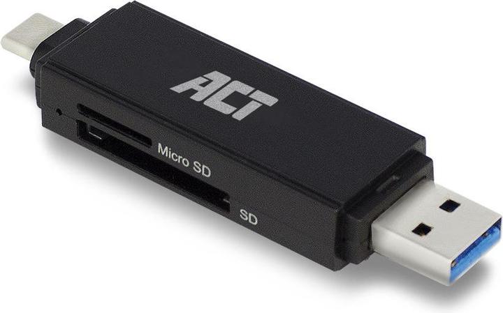 Immagine prodotto Lettore di schede USB 3.2, SD/micro SD, USB-C o USB-A, nero (USB-C 3.2 Gen 1)