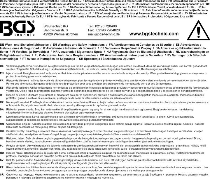 Image du produit BGS Couteau de dépose de pare-brise à air comprimé