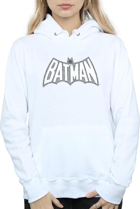 Actual product image Womens/Ladies Batman Retro Crackle Logo Hoodie (XL)