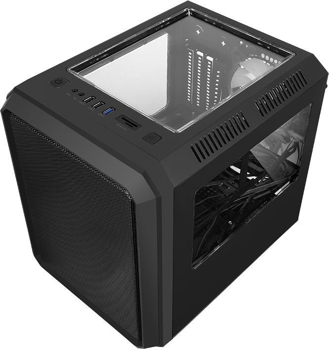 Produktbild Itek Boitier Cube Micro ATX QBO 8 Evo RGB avec fenêtre (Noir) (mATX, Mini-ATX)