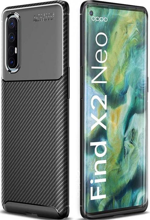 Produktbild Screenguard Oppo Find X2 Neo Hülle Carbon Design TPU Case (Oppo Find X2 Neo)