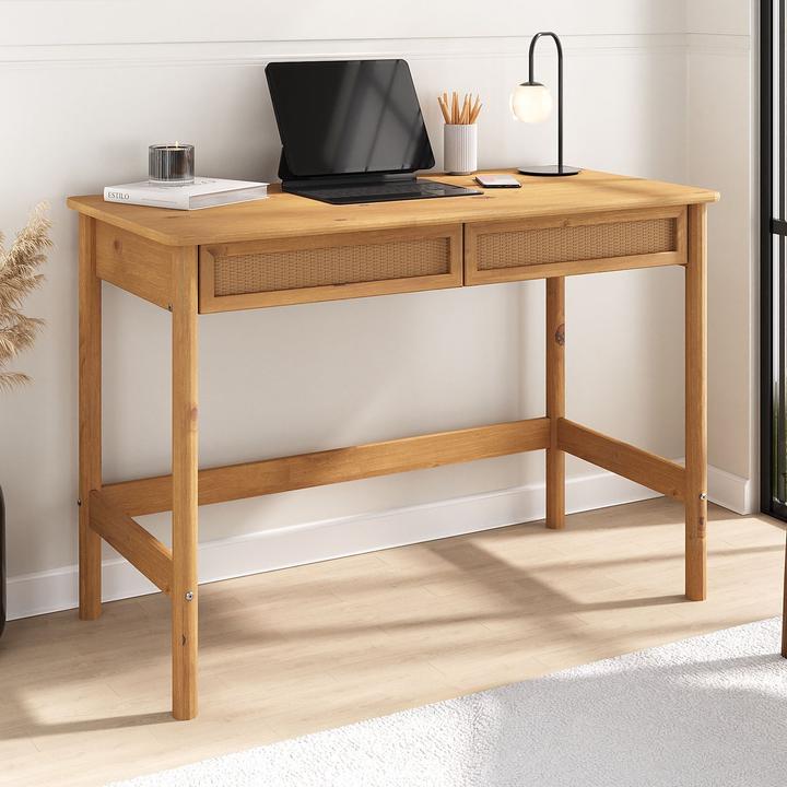 Image du produit IDIMEX Schreibtisch RODRIGO mit 2 Schubladen – Eiche