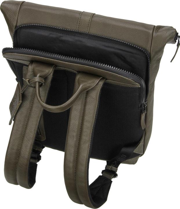 Image du produit Burkely Minimal Mason Unisex Rolltop -Rucksack - 14 -Zoll -Laptop -Kompartiment - Grün (21 l)
