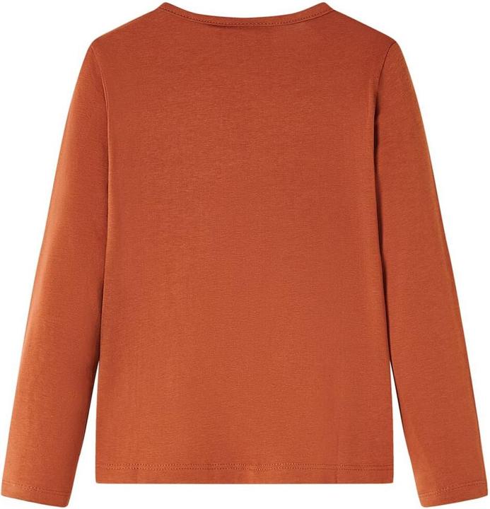 Actual product image VidaXL Children's long-sleeved shirt Cognac 128,Material: 95 % cotton. 5 (128)