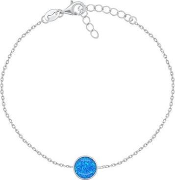 Brilio Silver - Silver bracelet with synthetic opal BRC124WB